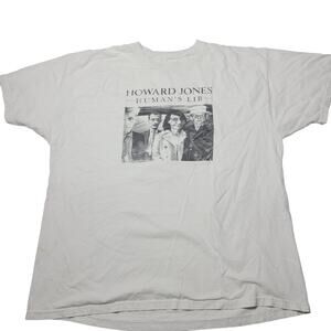 HOWARD JONES Human's Lib T-Shirt Men's XL 90'S Synth Wave Distressed